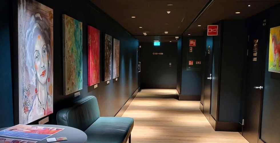 Hanging ready at Marski Gallery (Marski by Scandic), Helsinki, Finland