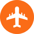 丸枠付きの飛行機のアイコン素材 4.png