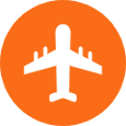 丸枠付きの飛行機のアイコン素材 4.png