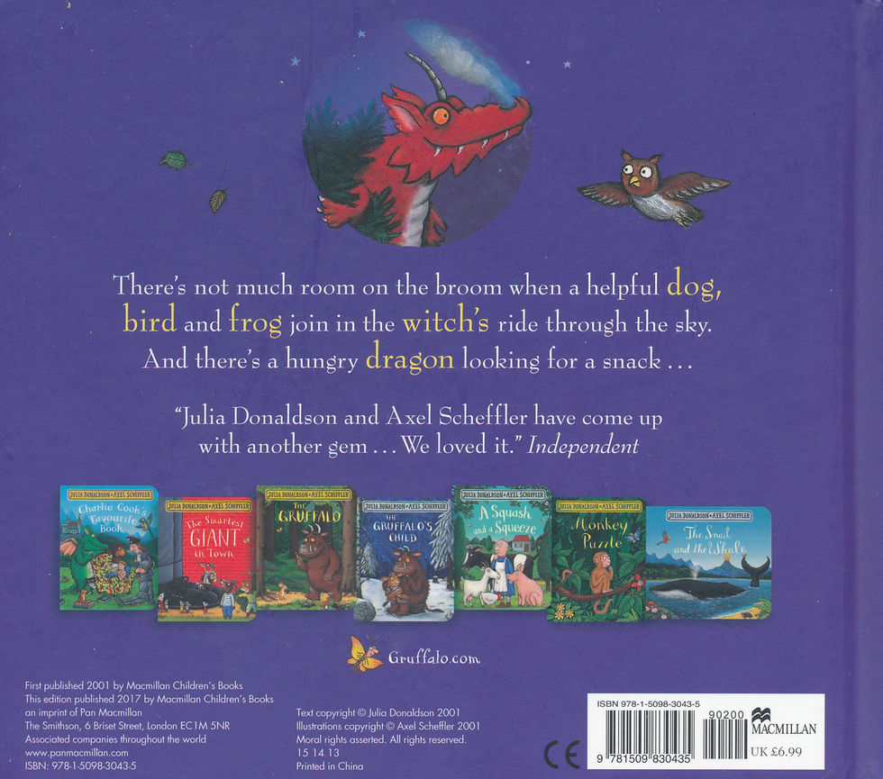 תמונה ממוזערת: Room on the Broom / Julia Donaldson - BoardBook
