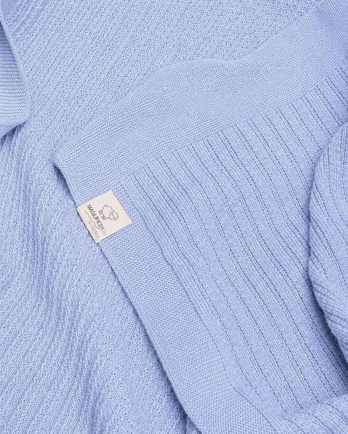 Copertina neonato ''cielo'' primalana in pura lana vergine merino extrafine