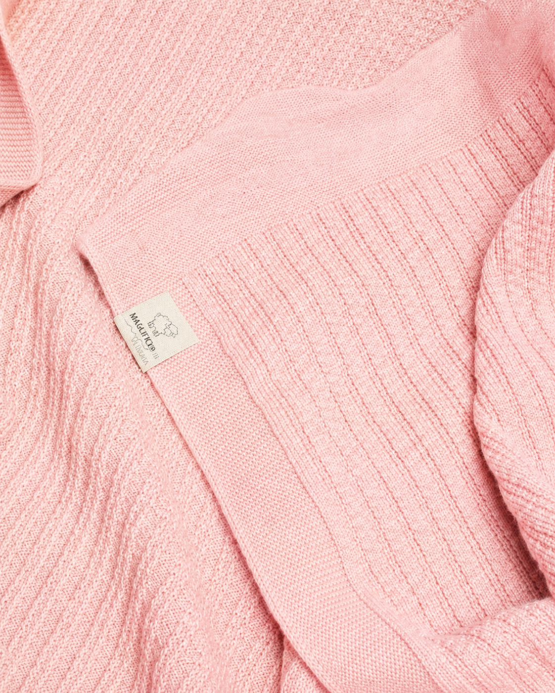 Copertina neonato ''cipria'' primalana in pura lana vergine merino extra