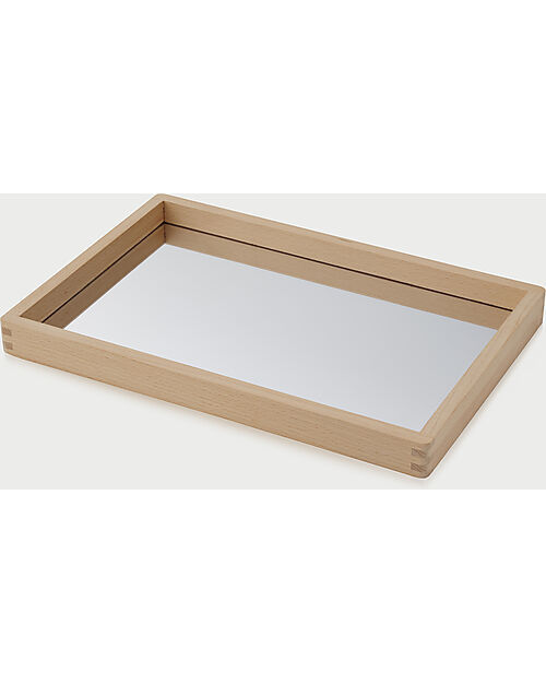 Vassoio a Specchio in Legno di Faggio FSC - 36 x 24 x 3 cm - 0+