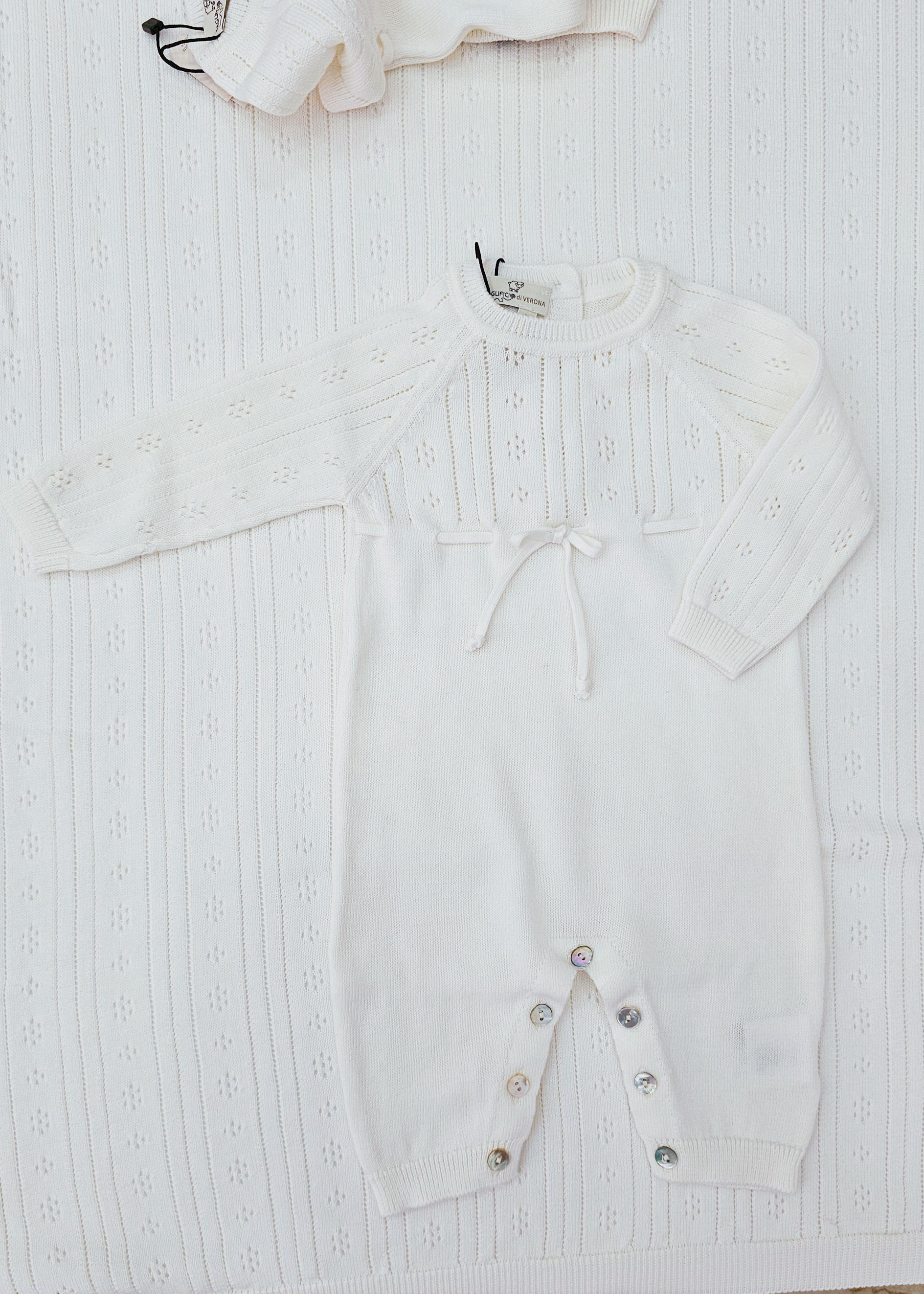 Tutina Panna 100% cotone biologico 3 mesi(Maglificio di Verona)