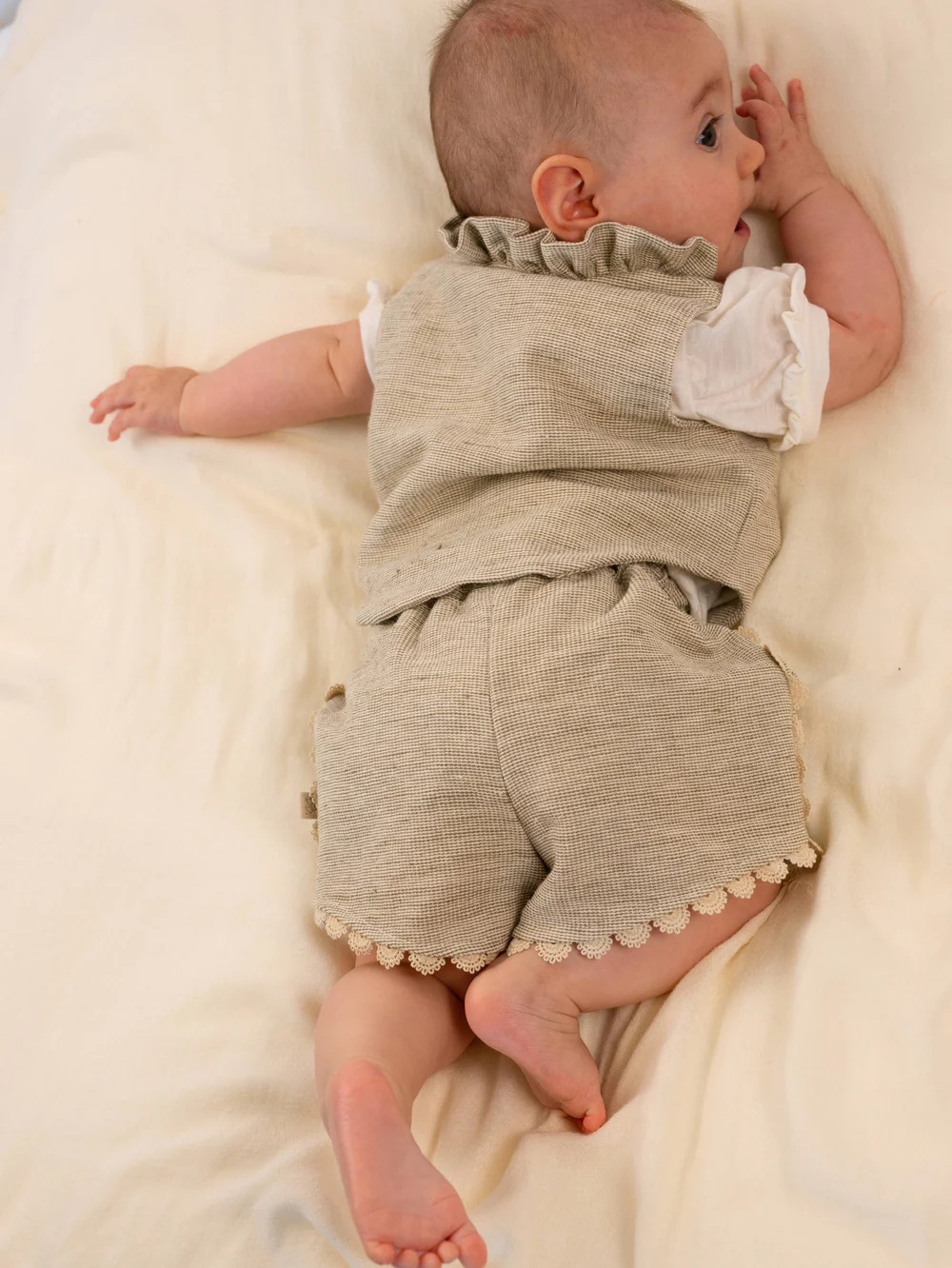 Short bimba con bordino - MUSTARD 270