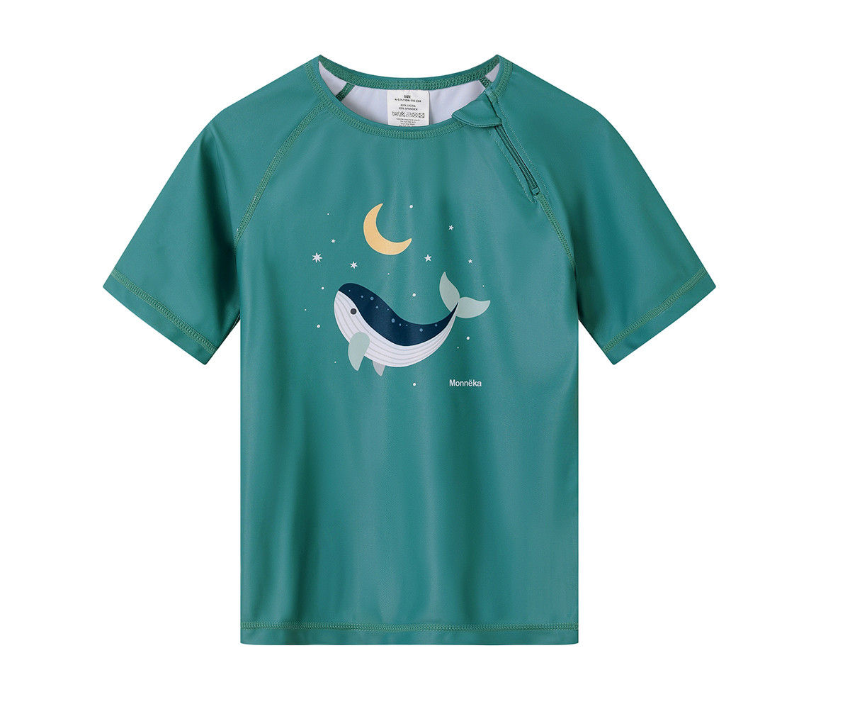 T-Shirt Nuoto Protezione Solare Teal Whale