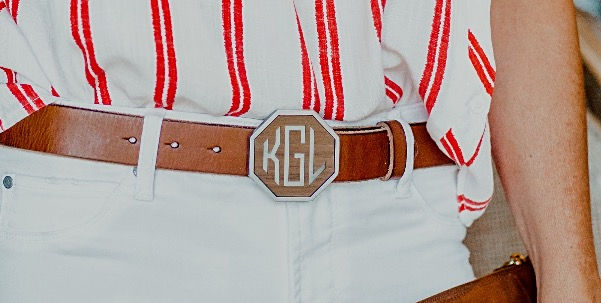 Thumbnail: Octagon Personalized Walnut Belt Buckle