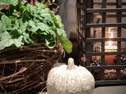 Høstdekorasjon i inngangspartiet!