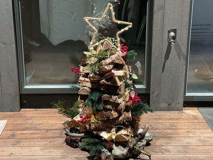 Kreativt utendørs Juletre!