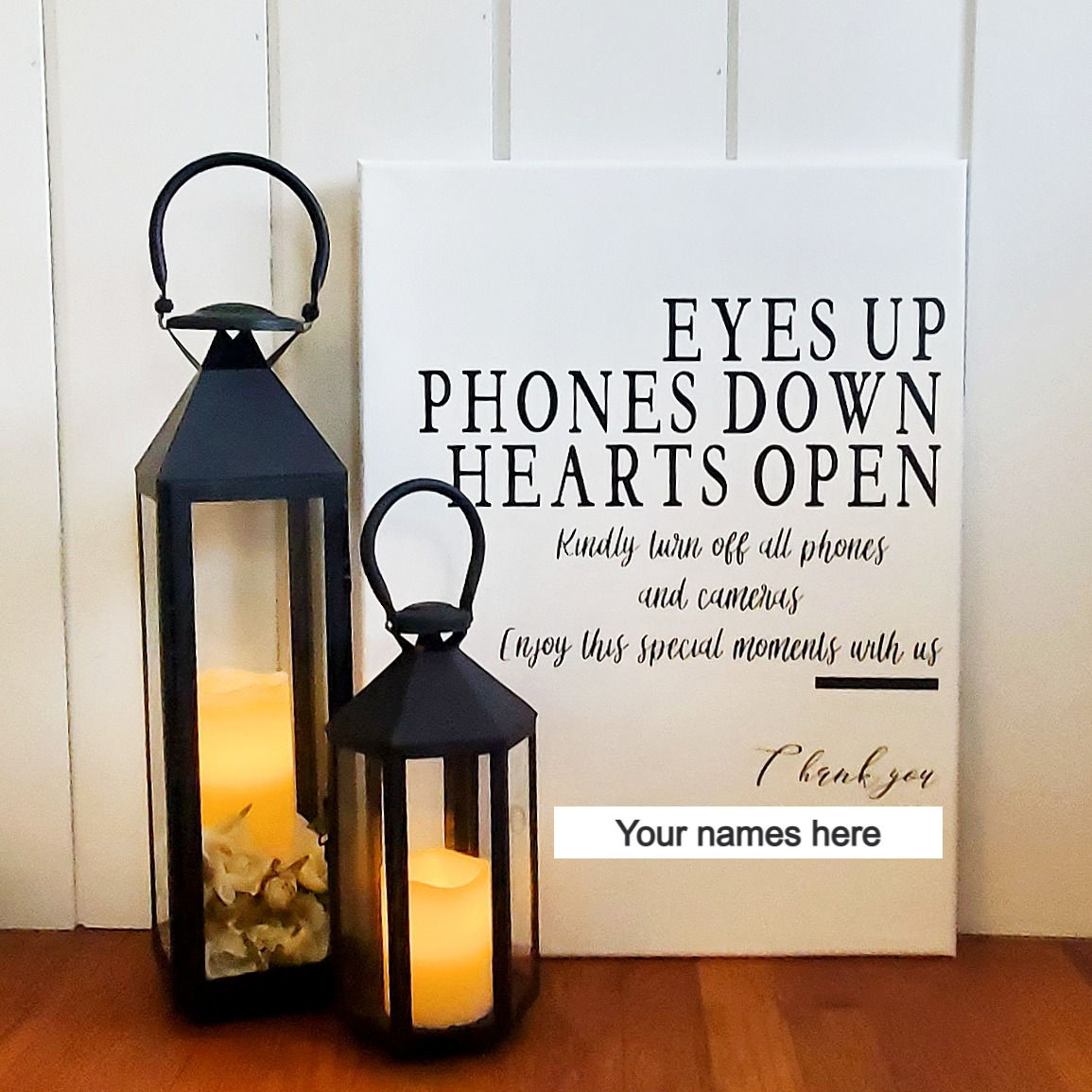 Phones Down Eyes Up Sign Customizable