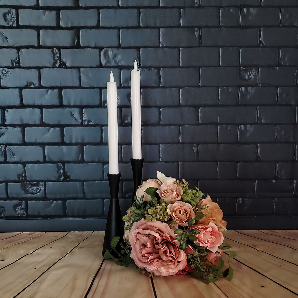 LED White Tapered Candle Sticks