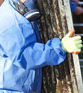 Worker Carrying Asbestos Board