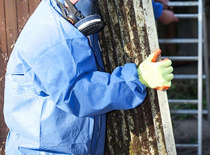 Worker Carrying Asbestos Board