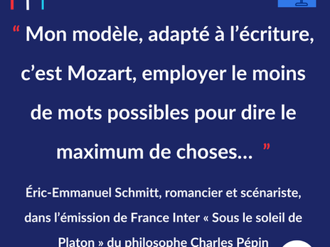 🎙️ « Employer le moins de mots possibles pour dire le maximum de choses. »