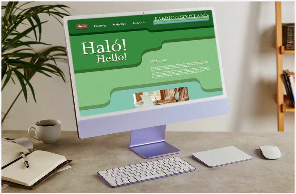 Fabric of Scotland Homepage Mockup
