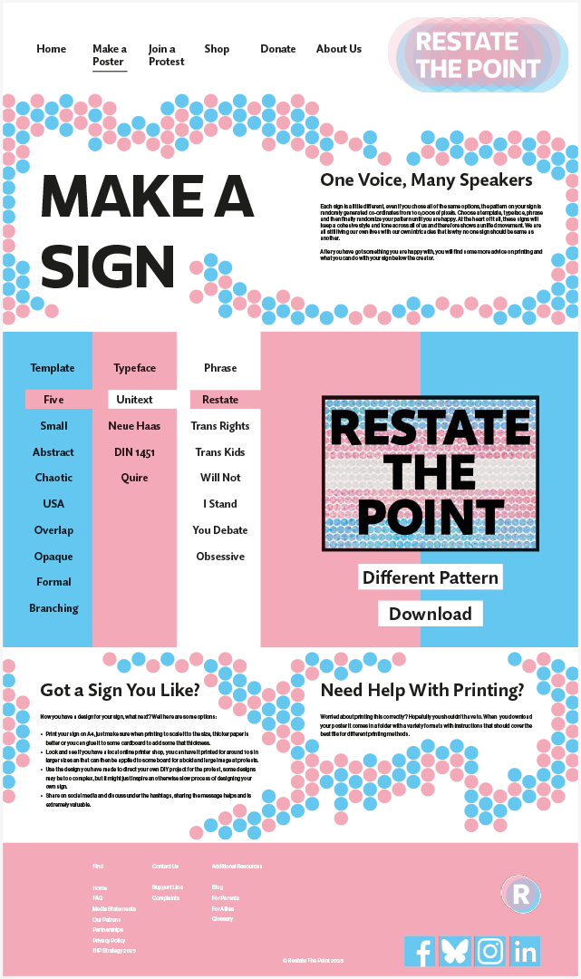 Restate The Point - Sign Creation
