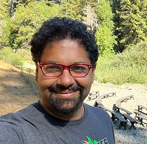 Dev smiling