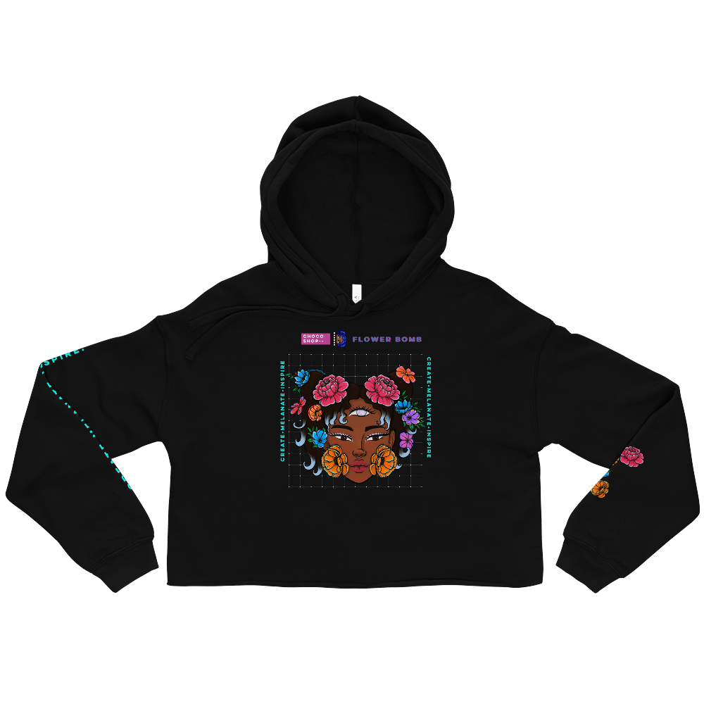 Flower Bomb Crop Hoodie