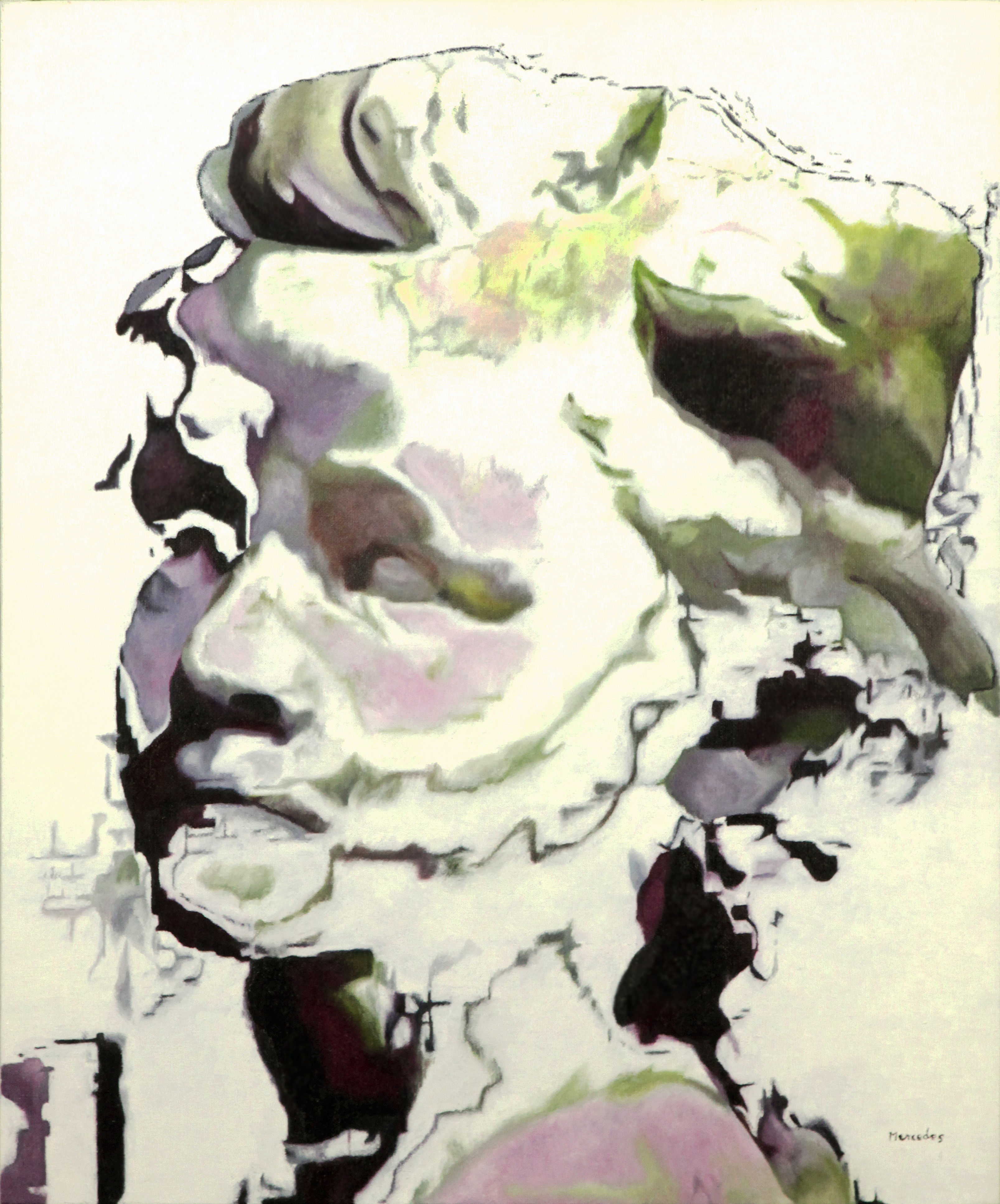 Art-Oil painting on canvas-Inspiré de la Châtelaine de C. Claudel-MercedesSoret-Collection_Homme,femme,enfant