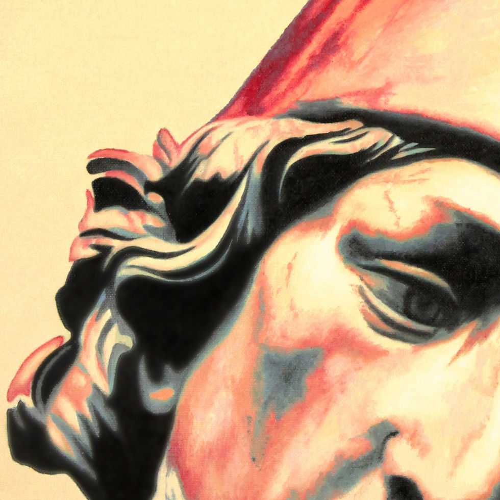 Thumbnail: Art-Oil painting on canvas-Inspiré de _Lukas_ de Riemenschneider-MercedesSoret-Collection_Homme,femme,enfant-Détail2