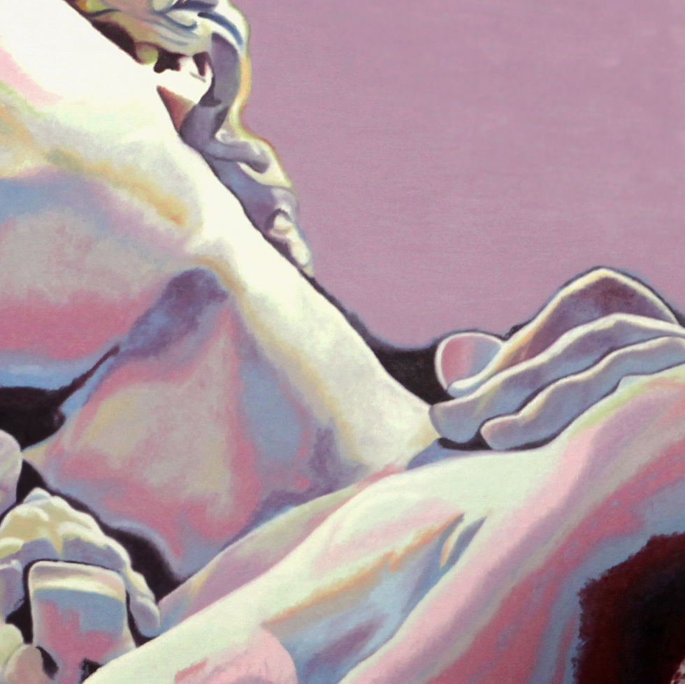 Miniature : Art-Oil painting on canvas-Inspiré des Trois Grâces de Pradier-MercedesSoret-Collection_Mythologie_Détail3