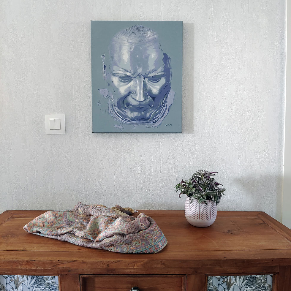 Miniature : Art-Oil painting on canvas-Inspiré d'un Hypocrite et Calomniateur de Messerschmidt-MercedesSoret-Collection_Messerschmidt_Contextuelle