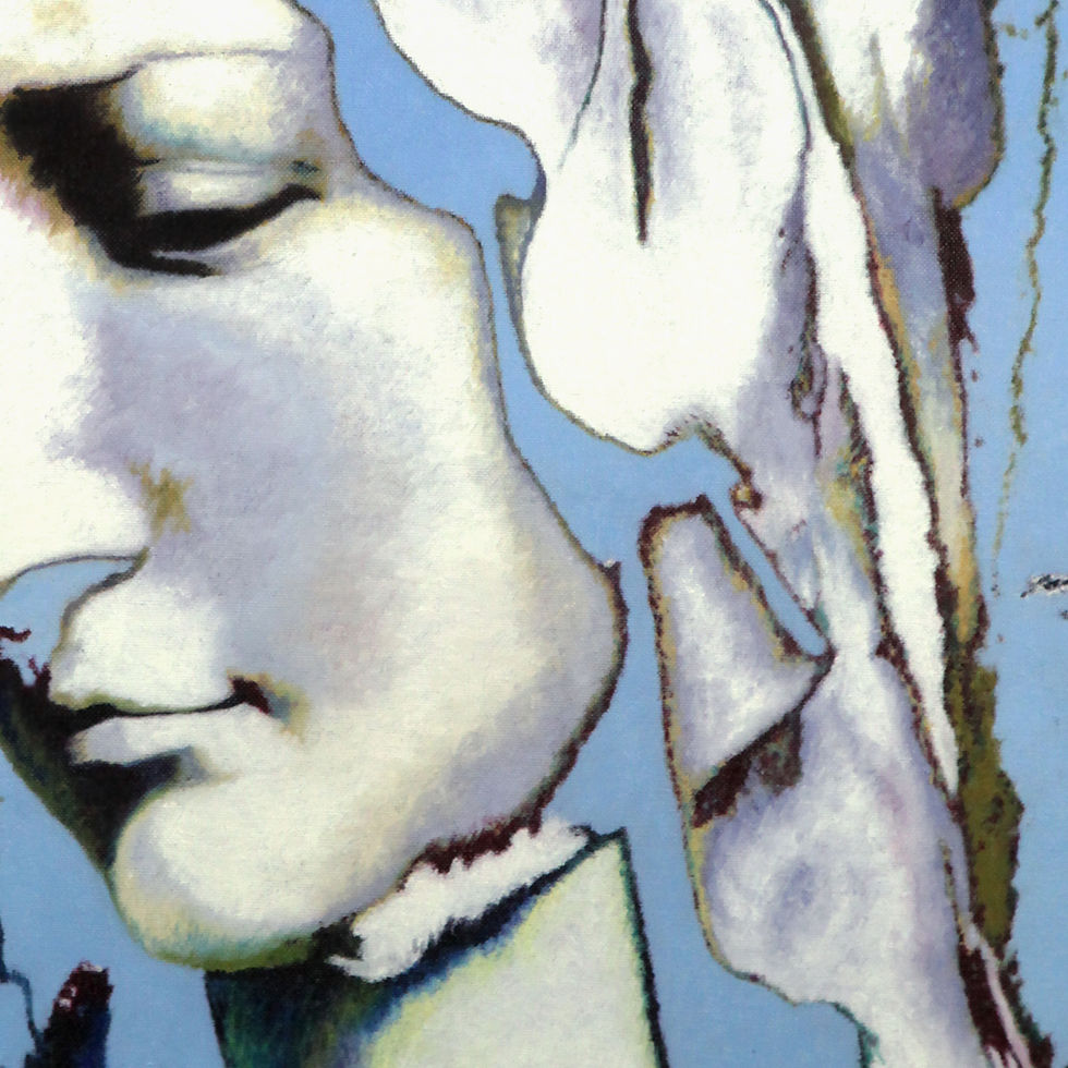 Thumbnail: Art-Oil painting on canvas-Inspiré de la Vierge à l'Enfant de Michel Ange-MercedesSoret-Collection_Religion-Détail3