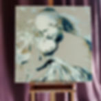 Miniature : Art-Oil painting on canvas-Inspiré de la Madone avec l'Enfant de Canonica-MercedesSoret-Collection_Religion_Contextuelle