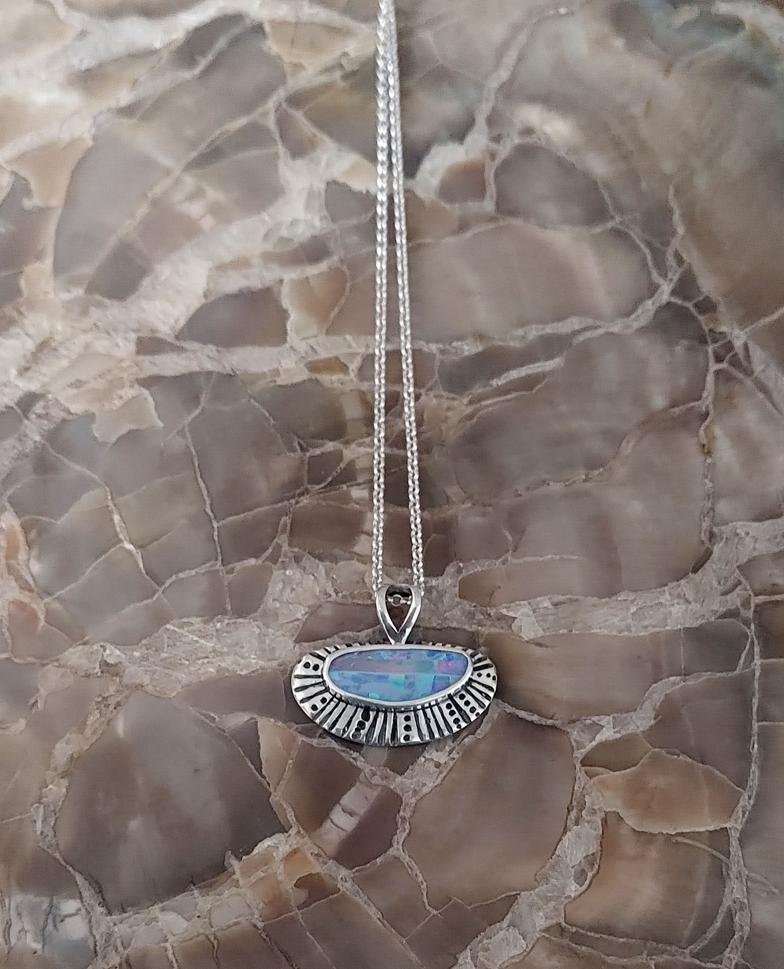 Australian Opal Urchin Pendant