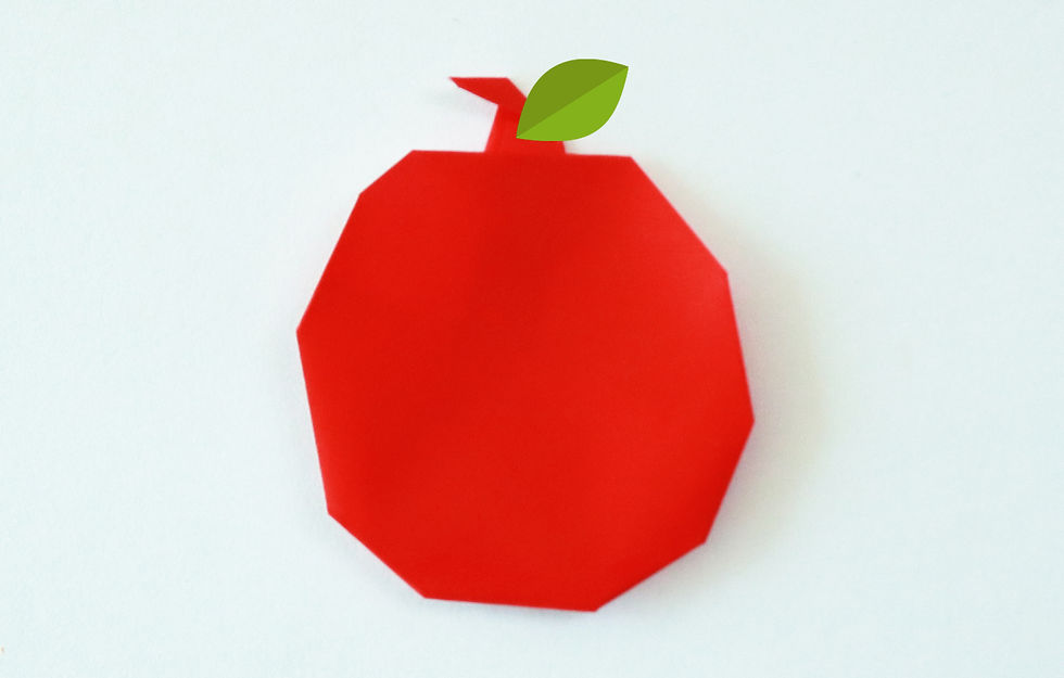 Easy Origami Apple for Kids