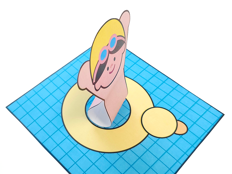 3D Summer Coloring Pages Kids Crafts Swimming