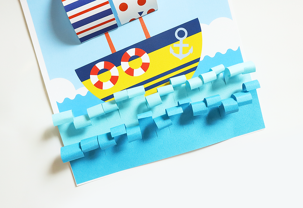 3D Sailboat Craft Printable for Kids