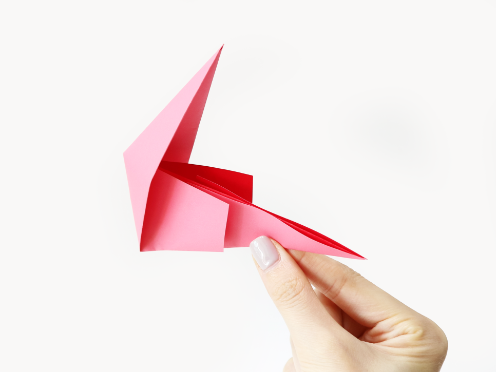 Flamingo Origami for Kids | Easy Paper Flamingo Craft Activity