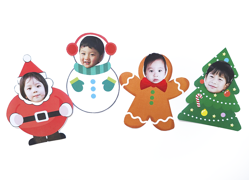 Custom Kids Face Christmas Ornament Printable