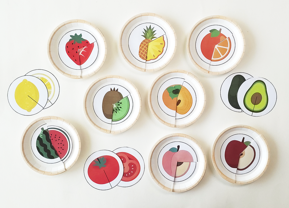 Fruit Matching Wheel Craft Printable for Kids