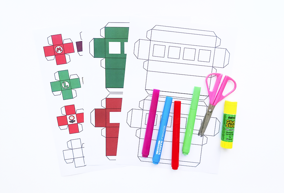 DIY Custom Paper Keycap Printable | Super Mario Keycap Craft for Kids