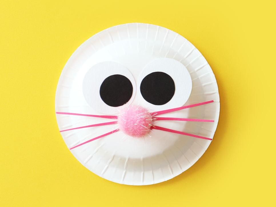 Easy Paper Plate Bunny Bag Fun kids craft for easter