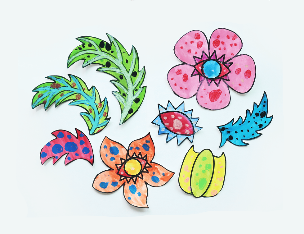 Kusama Yayoi Flower Drawing for Kids