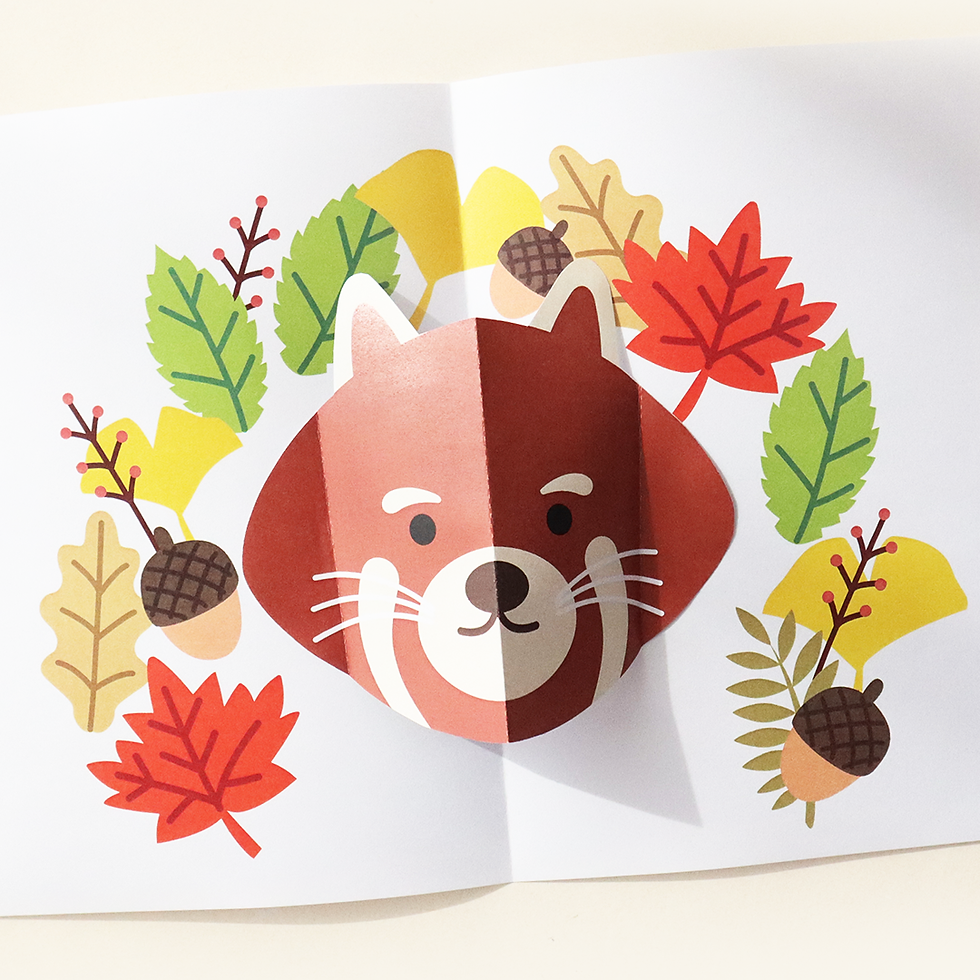 Fall Craft Printable Pop Up Cards with Animals