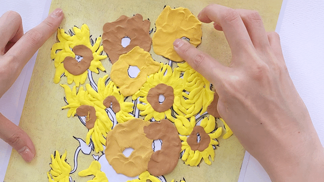 Van Gogh Inspired Sunflowers Clay for Kids