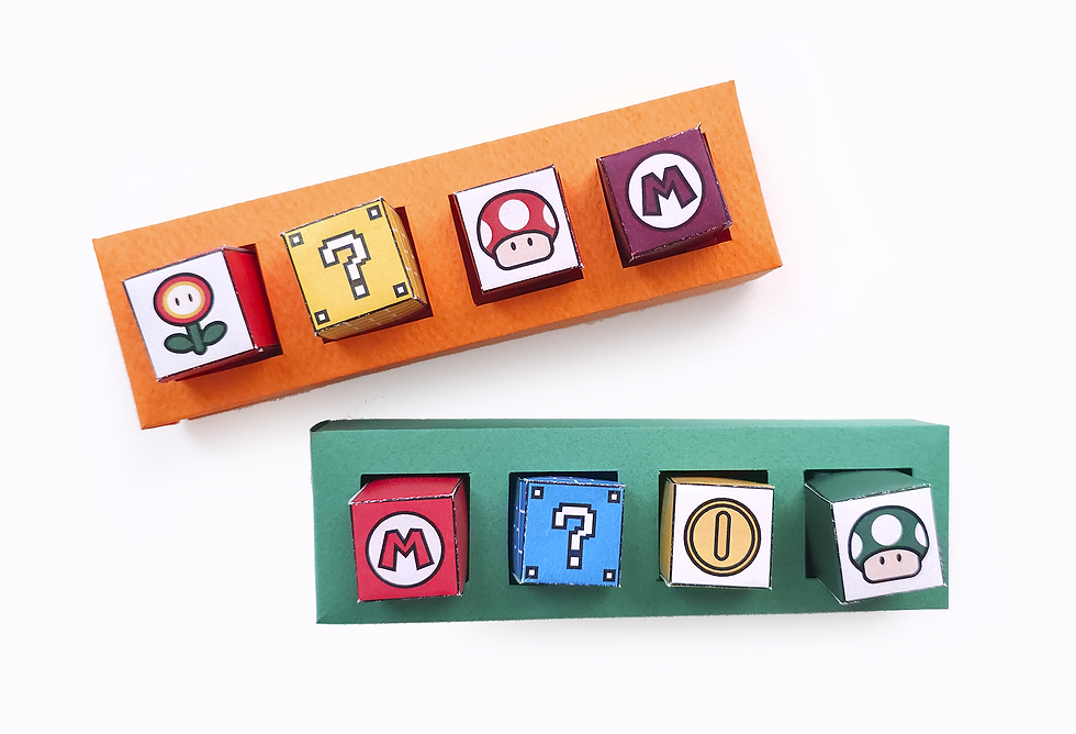 DIY Custom Paper Keycap Printable | Super Mario Keycap Craft for Kids