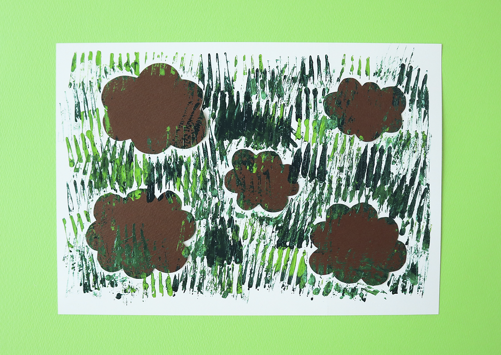 How to Paint Sheep using Fork Painting Step by Step Tutorial for Kids