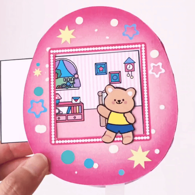 Tamagotchi Kid Crafts Printable Paper Toys Template