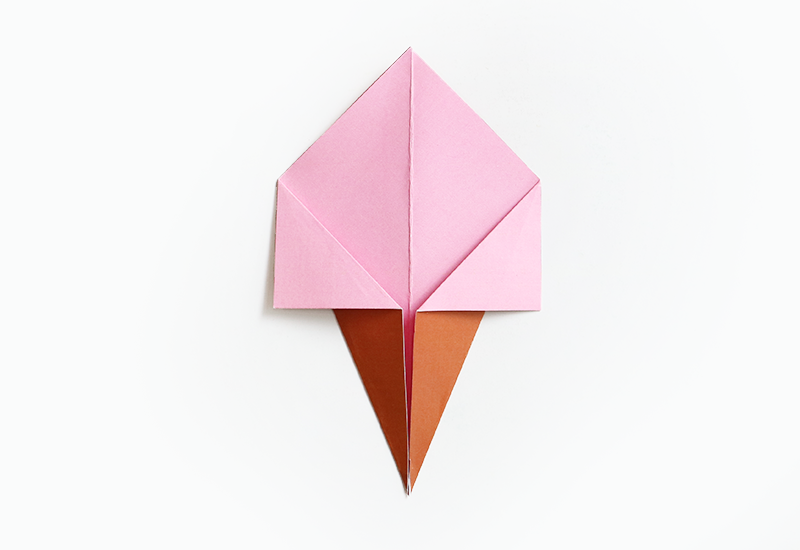 Easy Origami Ice Cream Cone Craft for Kids