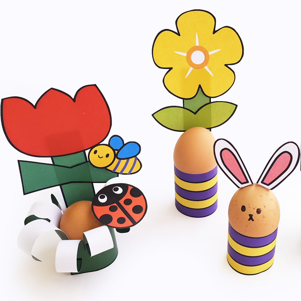 Easter Egg Holder Craft Printable for Kids