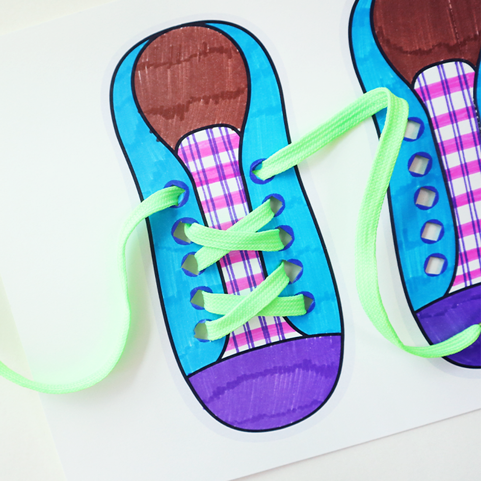 Printable Shoelace Tying Activity