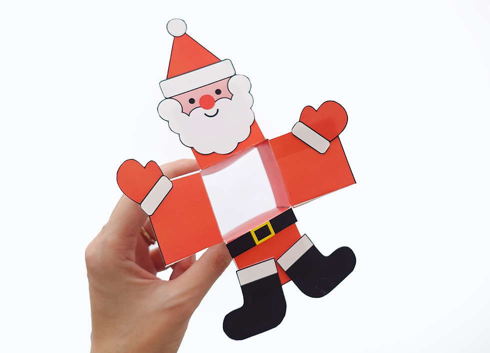 How to Make Dancing Santa Claus with Paper Christmas Craft Printable