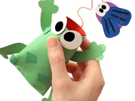 Recycled Toilet Paper Tube Frog Game for Kids | Fun DIY Craft by DRAWINART