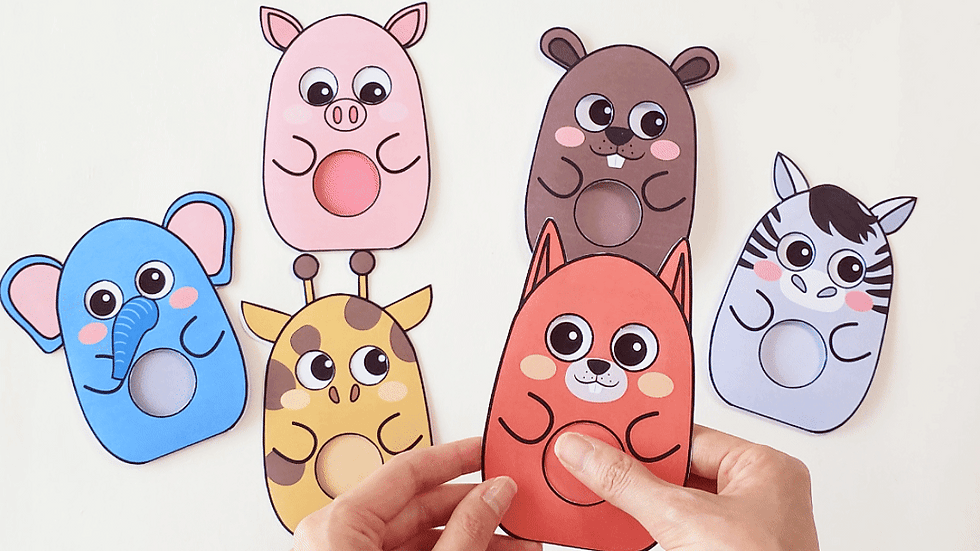 Moving Eyes Paper Dolls Craft for Kids Printable