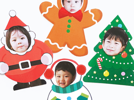 Custom Kids Face Christmas Ornament Printable